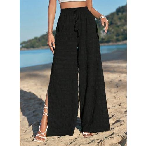 【並行輸入品】Dokotoo Summer Textured Fabrication Bohemia Pants for Women High_4