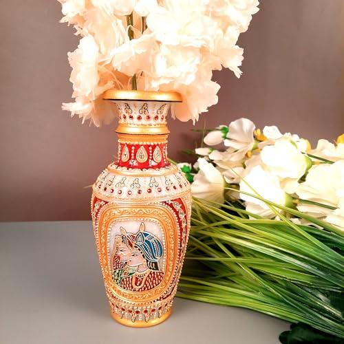 【並行輸入品】Apka Mart The Online Shop Decorative Marble Multicolor Flower Vaの画像