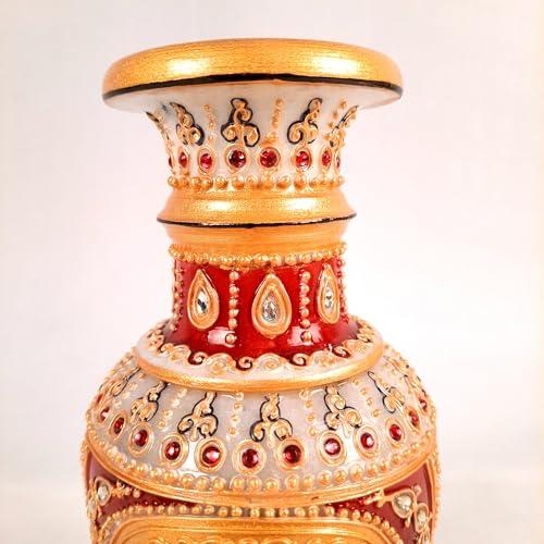 【並行輸入品】Apka Mart The Online Shop Decorative Marble Multicolor Flower Vaの画像