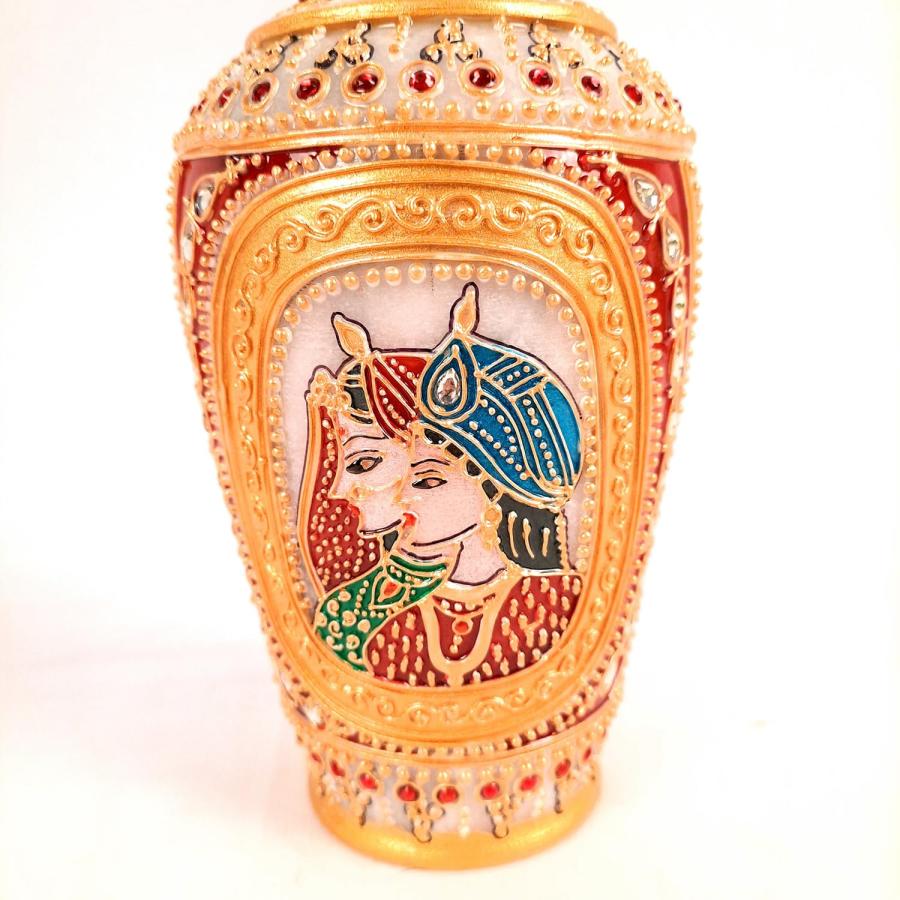 【並行輸入品】Apka Mart The Online Shop Decorative Marble Multicolor Flower Vaの画像