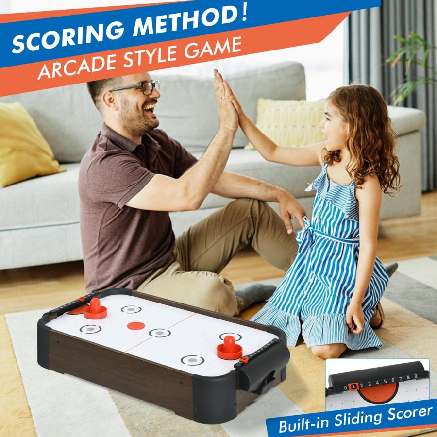 【並行輸入品】RayChee 20/24インチ ミニエアホッケーテーブル 子供用   ホッケーテーブルゲーム (20インチ、ダークブラウン) R |  | 03