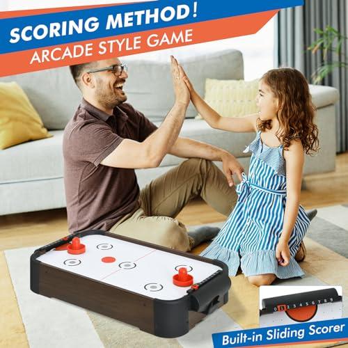 【並行輸入品】RayChee 20/24インチ ミニエアホッケーテーブル 子供用   ホッケーテーブルゲーム (20インチ、ダークブラウン) R |  | 04