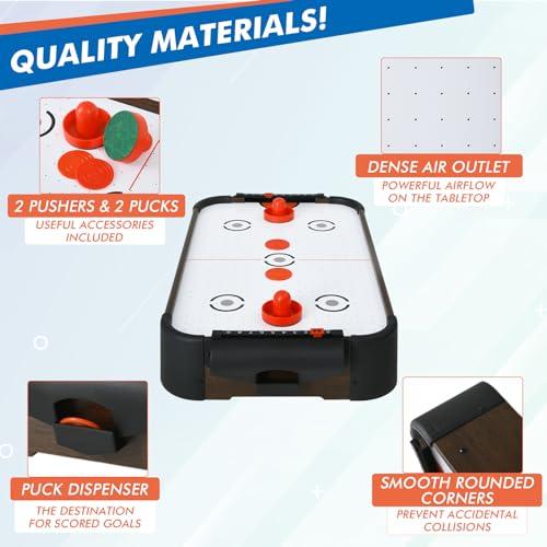 【並行輸入品】RayChee 20/24インチ ミニエアホッケーテーブル 子供用   ホッケーテーブルゲーム (20インチ、ダークブラウン) R |  | 07