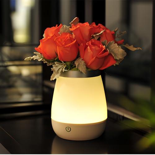 【並行輸入品】花瓶ランプ テーブルランプ USB充電フラワーランプ 花瓶テーブルランプ 調光機能付き ベッドサイドランプ つや消しシェード ウッ |  | 01