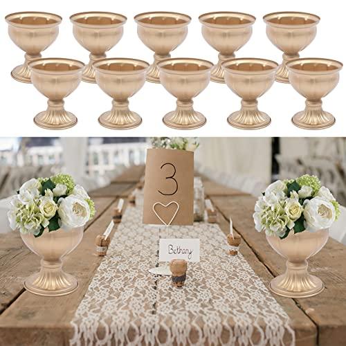 【並行輸入品】10 Pcs Gold Flowers Vases for Centrepieces， Wedding Table Center_7