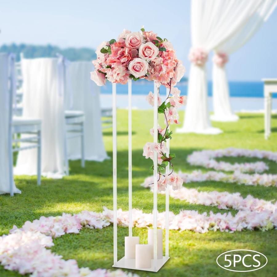 【並行輸入品】ATOLOMOTOR 5 Pcs 39.37in Tall Acrylic Flower Stand Wedding Table_3