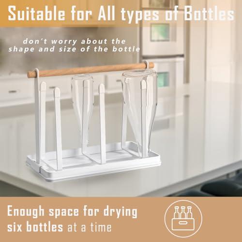 【並行輸入品】Neavessi ガラスカップボトルホルダー 乾燥ラックスタンド キッチンオーガナイザー 取り外し可能なドリップトレイ付き Nea |  | 03