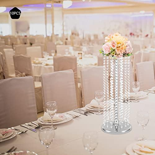 【並行輸入品】BANLICALI Wedding Centerpieces,Set of 10 Tall Metal Wedding Tablの画像