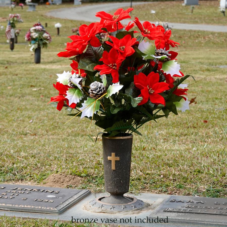 並行輸入品】Sympathy Silks 人工墓地の花 クリスマスポインセチア