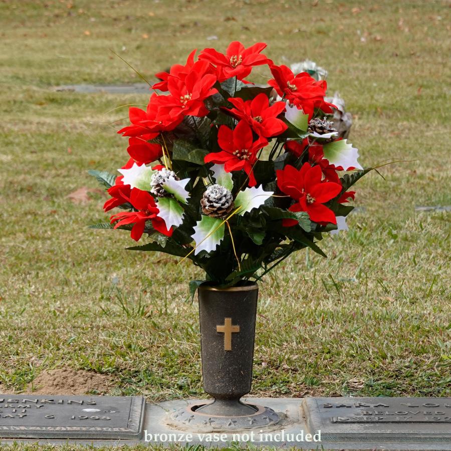 並行輸入品】Sympathy Silks 人工墓地の花 クリスマスポインセチア