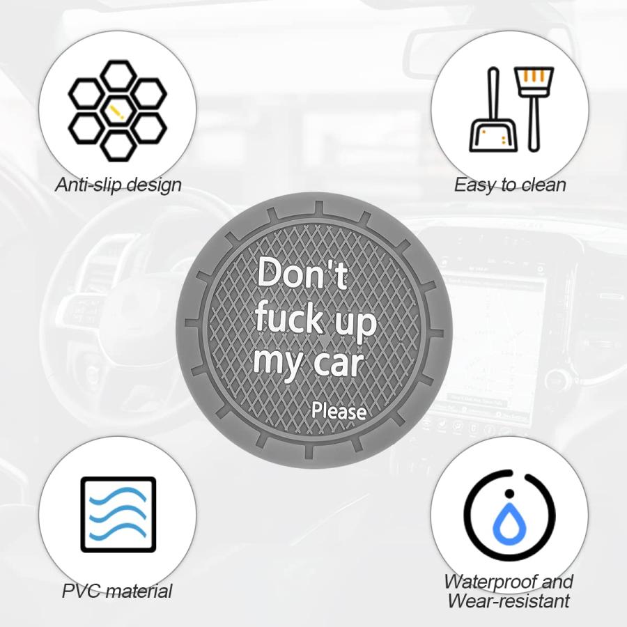 【並行輸入品】Osilly 車用カップホルダー2個 2.75インチ 滑り止めインサート カップホルダーコースター 防水PVCカップマット 自動車 |  | 06