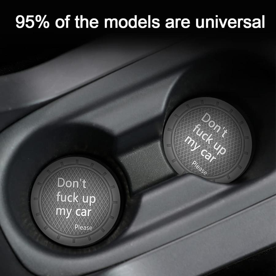 【並行輸入品】Osilly 車用カップホルダー2個 2.75インチ 滑り止めインサート カップホルダーコースター 防水PVCカップマット 自動車 |  | 09