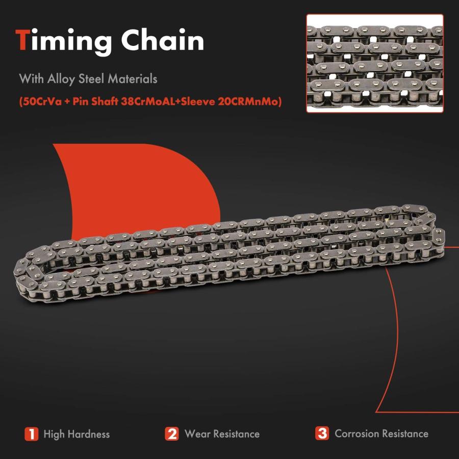 並行輸入品】A Premium 6PCS Engine Timing Chain Kit W/Sprocket