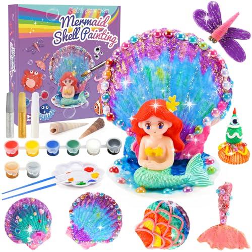 【並行輸入品】WethCorp マーメイドおもちゃ 子供用 シェルペインティングキット アート\u0026クラフト 子供への返品ギフト 女の子向けゲームの画像