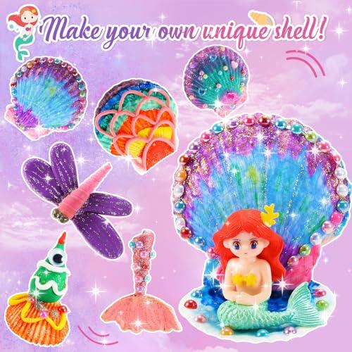 【並行輸入品】WethCorp マーメイドおもちゃ 子供用 シェルペインティングキット アート\u0026クラフト 子供への返品ギフト 女の子向けゲームの画像