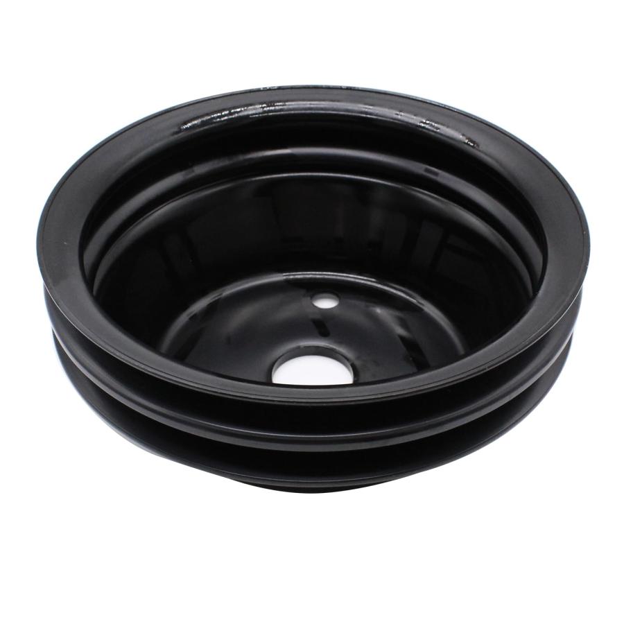 【並行輸入品】YUCHENSHLP Black Steel Crankshaft Pulley Double Groove LWP Long_9
