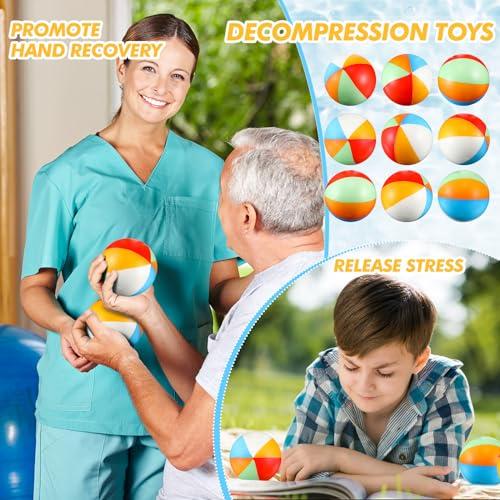【並行輸入品】Leyndo 30 Pack 4\" Extra Large Beach Stress Balls Bulk Giant Rainの画像