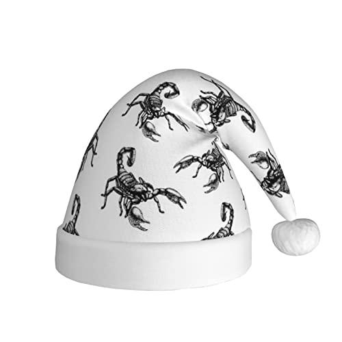 【並行輸入品】PooLpO Christmas Hat Balck Scorpion Santa Cap Plush Xmas Hat For_1