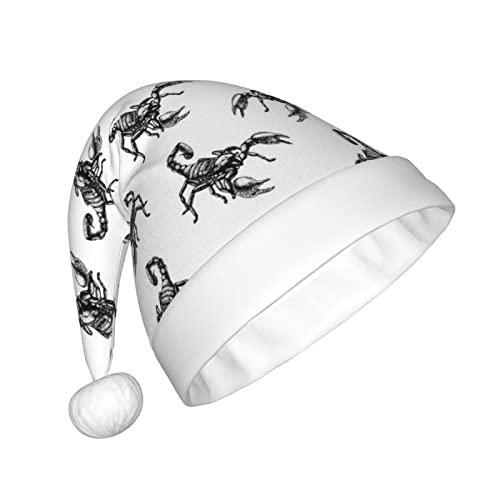 【並行輸入品】PooLpO Christmas Hat Balck Scorpion Santa Cap Plush Xmas Hat For_7