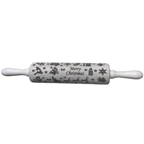【並行輸入品】1.efo Embossed Rolling Pin with Engraved Christmas Design   Decoの画像
