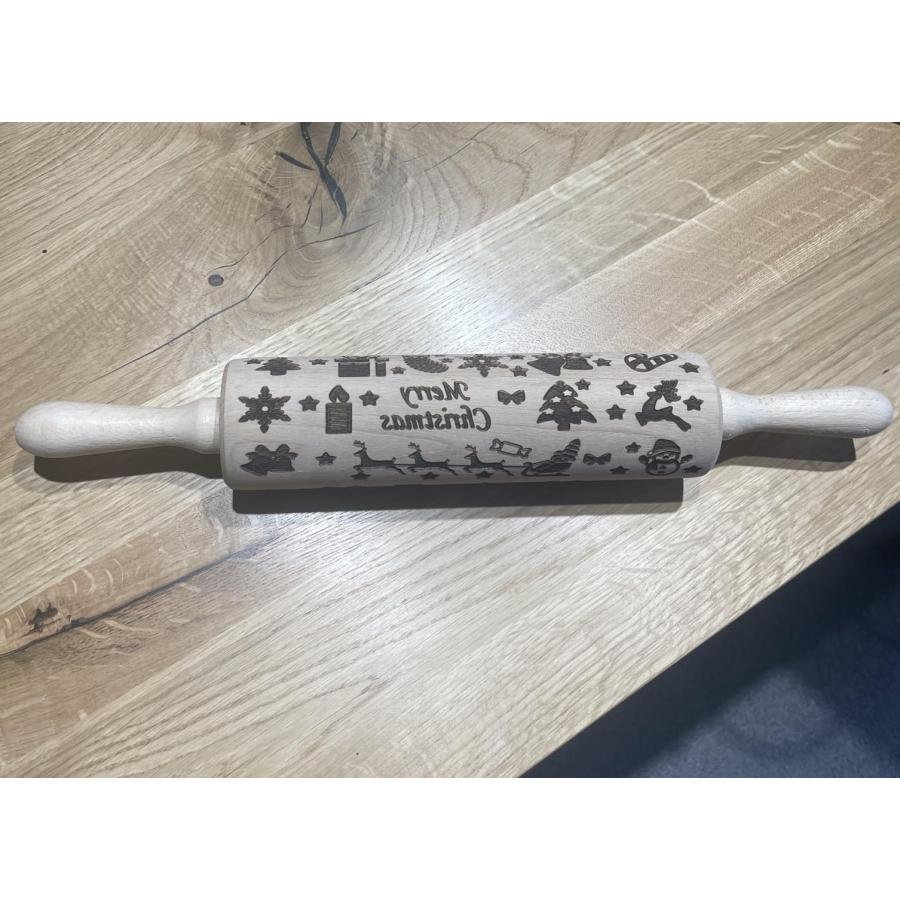 【並行輸入品】1.efo Embossed Rolling Pin with Engraved Christmas Design   Decoの画像