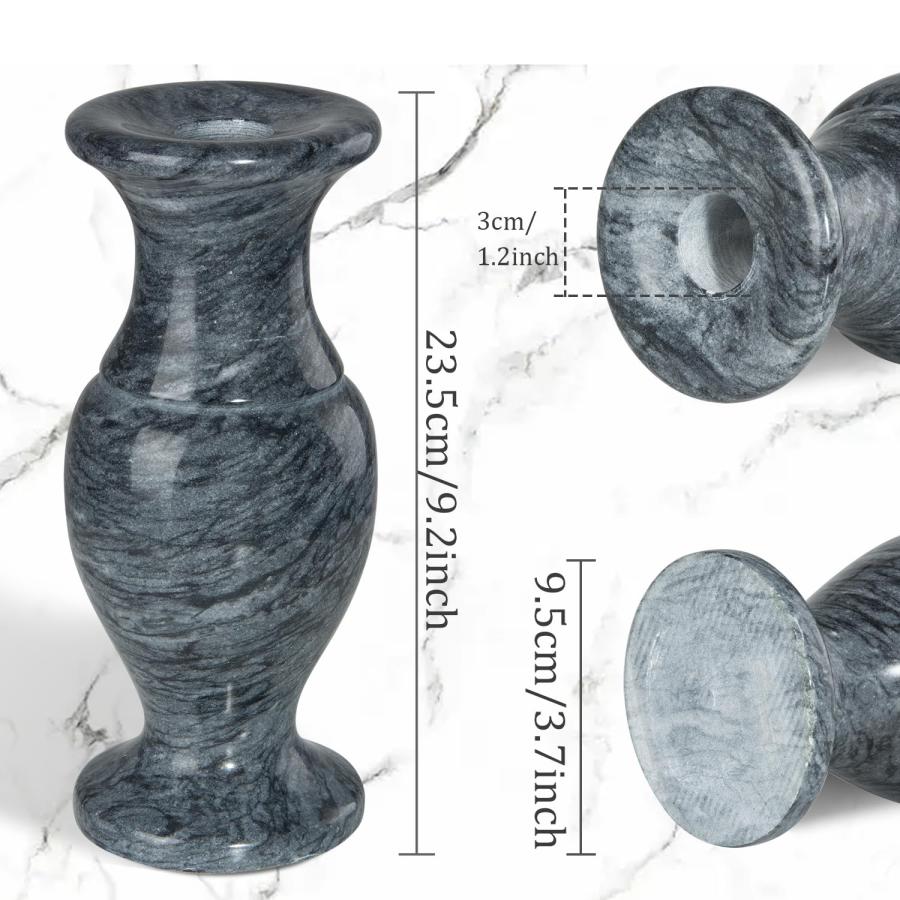 並行輸入品】天然大理石 墓地花瓶 大理石の花瓶 排水穴付き 家の