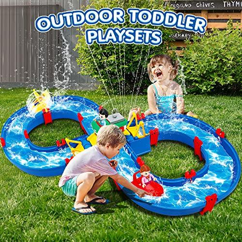 【並行輸入品】VATOS Kids Outdoor Water Table Toys, Water Park Playset 50PCS DI_4