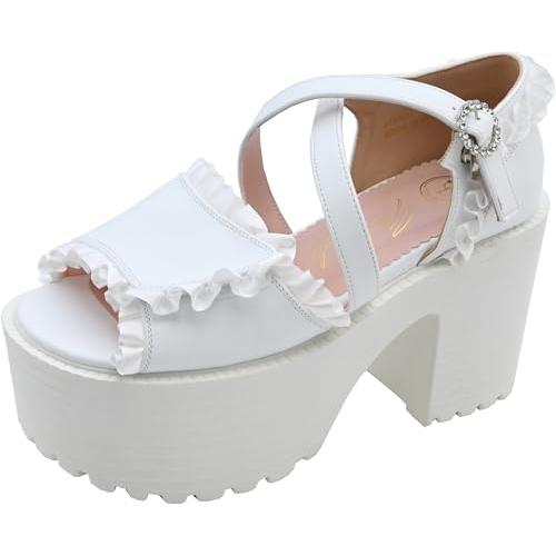 [ヨースケ] サンダル 4450036 ホワイト Yosuke 4450036 Women's Sandals, white, 2 並行輸入品｜allinone-d｜02