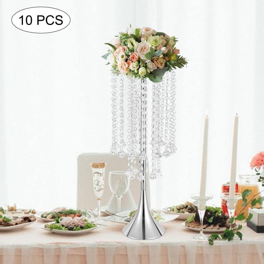 【並行輸入品】TianQinLang 10PCS Wedding Centerpieces Stand Tall Metal Flower Cの画像