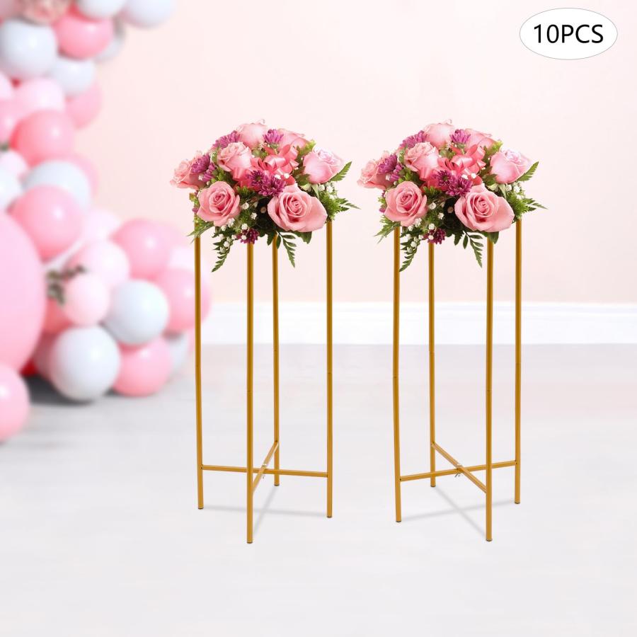 【並行輸入品】BANLICALI 10Pcs Wedding Flower Stand， Modern 29.9in Tall Metal C_6