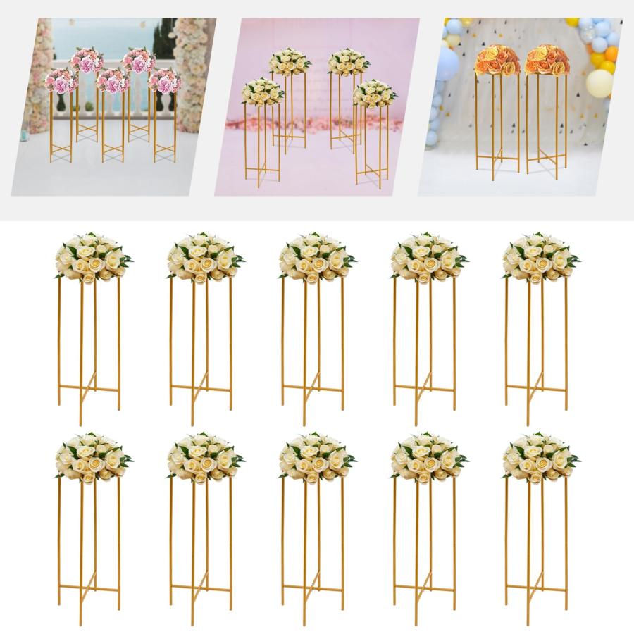 【並行輸入品】BANLICALI 10Pcs Wedding Flower Stand， Modern 29.9in Tall Metal C_9