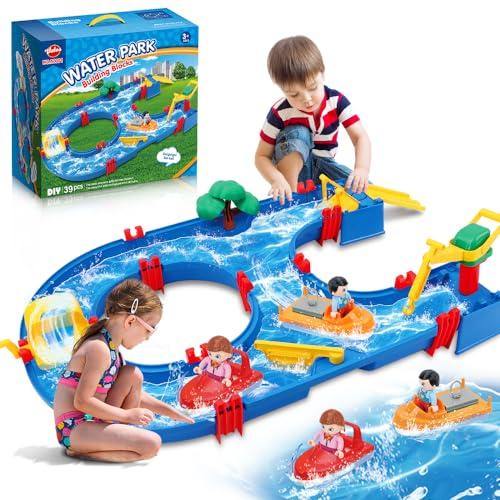 【並行輸入品】VATOS Kids Water Table Toy Outdoor in Summer, 39pcs DIY Mini Watの画像