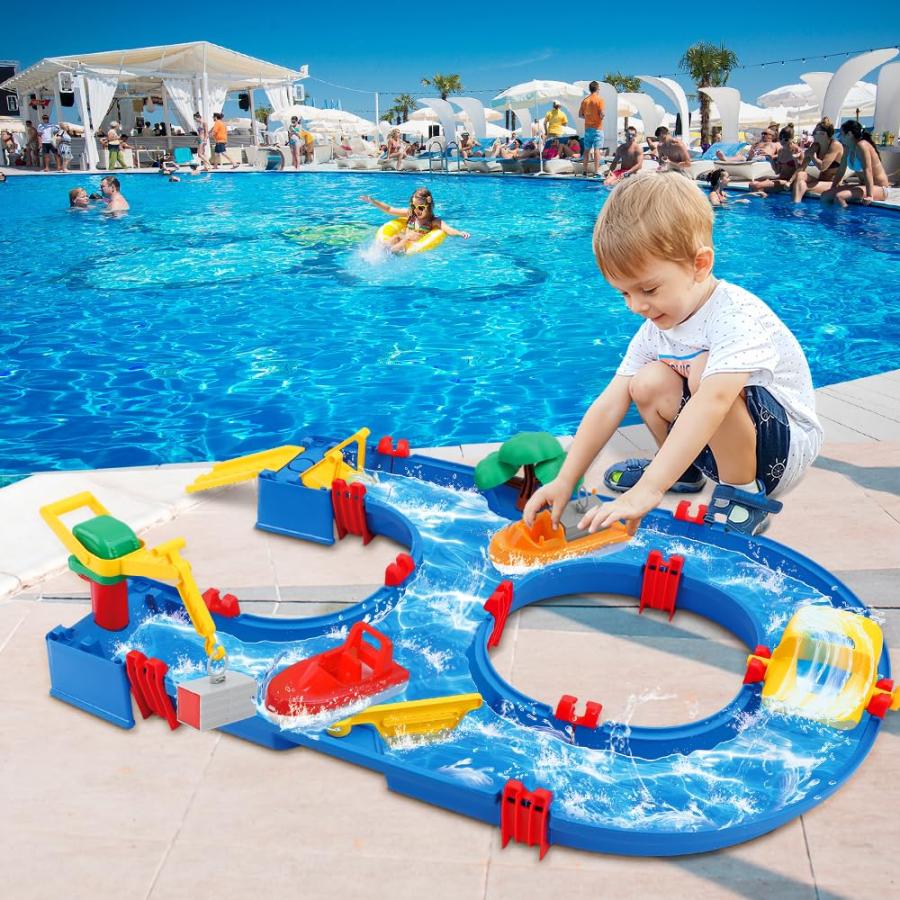 【並行輸入品】VATOS Kids Water Table Toy Outdoor in Summer, 39pcs DIY Mini Watの画像