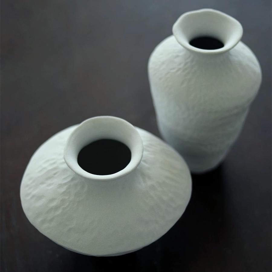 並行輸入品】GeLive ワビサビ セラミック花瓶 白 素朴な花瓶 景徳鎮