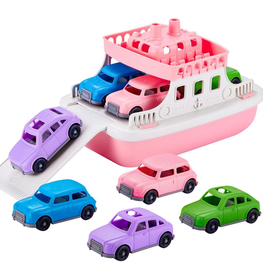 並行輸入品】フェリーボートおもちゃセット ミニカー4台付き 子供用