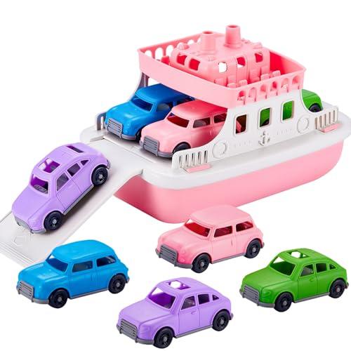 並行輸入品】フェリーボートおもちゃセット ミニカー4台付き 子供用