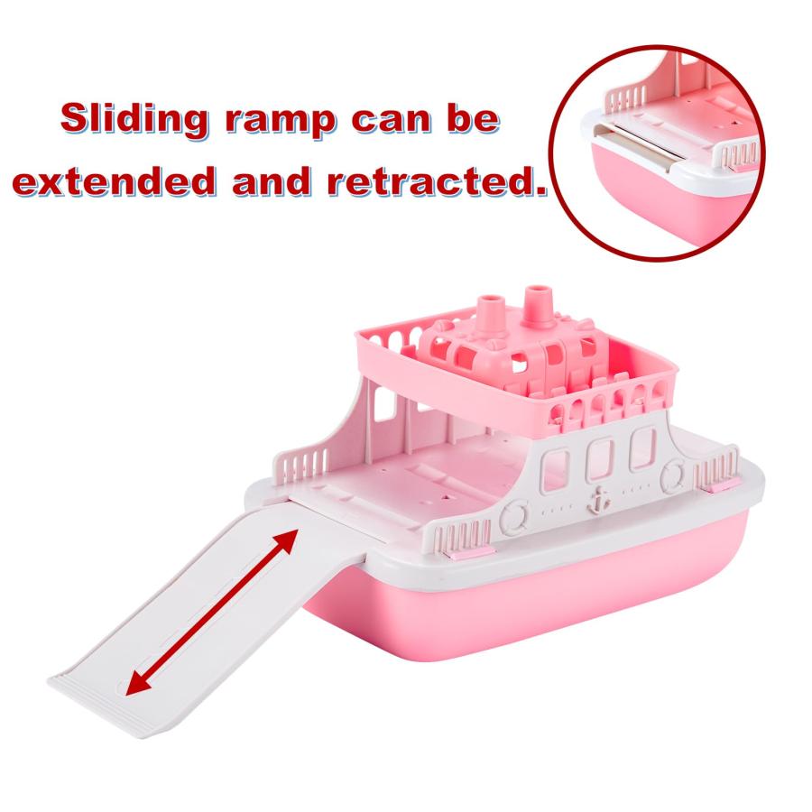 並行輸入品】フェリーボートおもちゃセット ミニカー4台付き 子供用