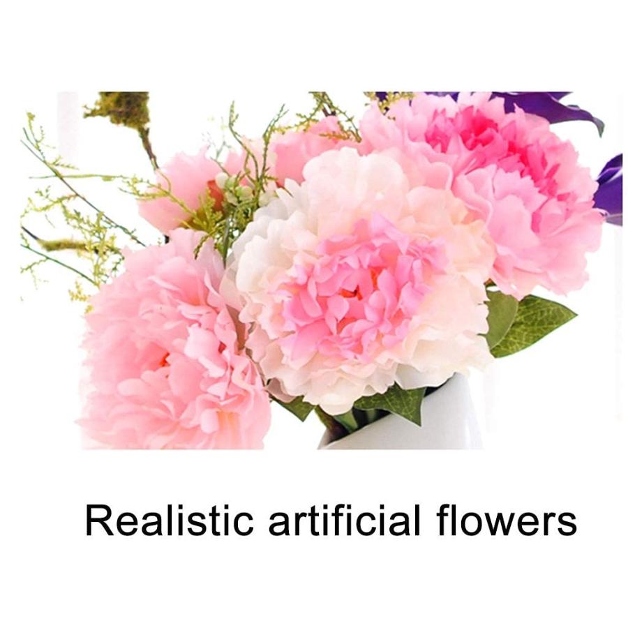 【並行輸入品】Artificial Flower Set, Artificial Flowers with Vase Orchid Bouquの画像