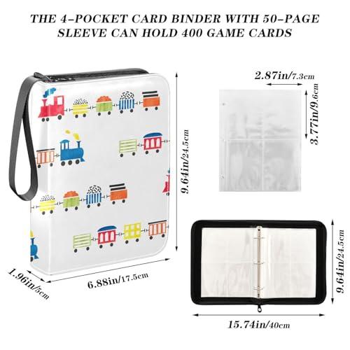 【並行輸入品】Krafig Watercolor Toy Trains Pattern Card Binder 4 Pocket, Tradi |  | 07