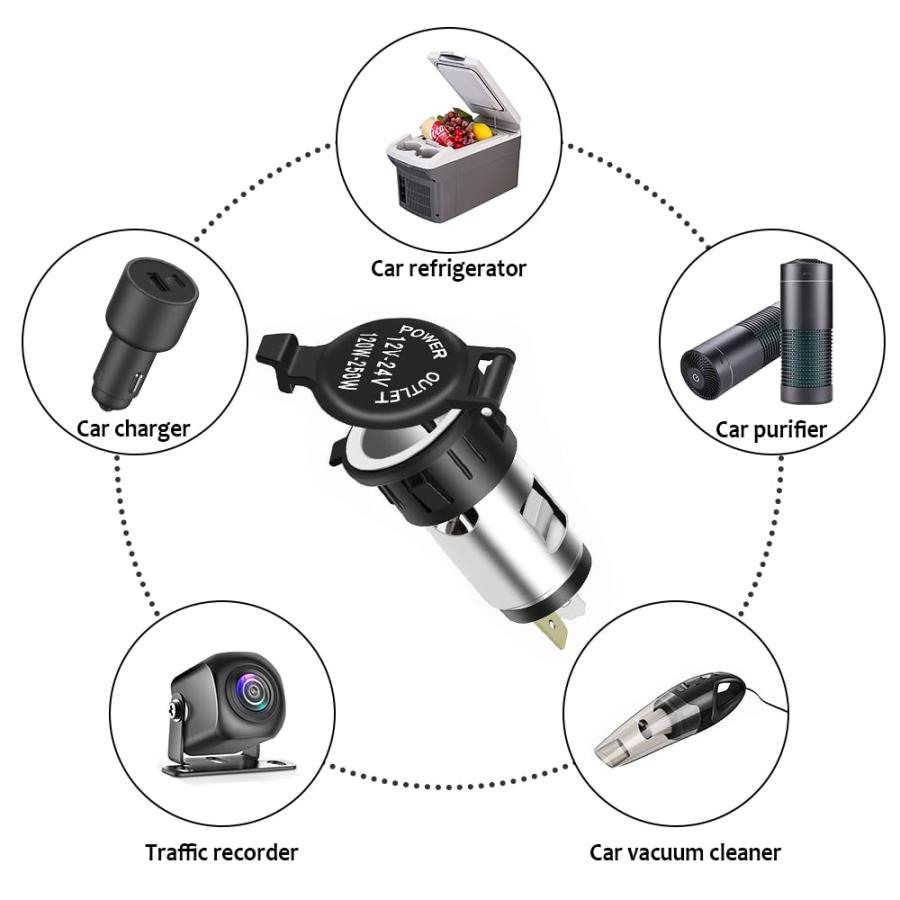 【並行輸入品】2PCS 12V Cigarette Lighter Socket   Car Cigarette Lighter Socket |  | 09