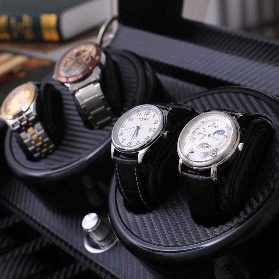 【並行輸入品】NOALED Watch Winder, 4+6 Carbon Fiber Automatic Mechanical Watchの画像