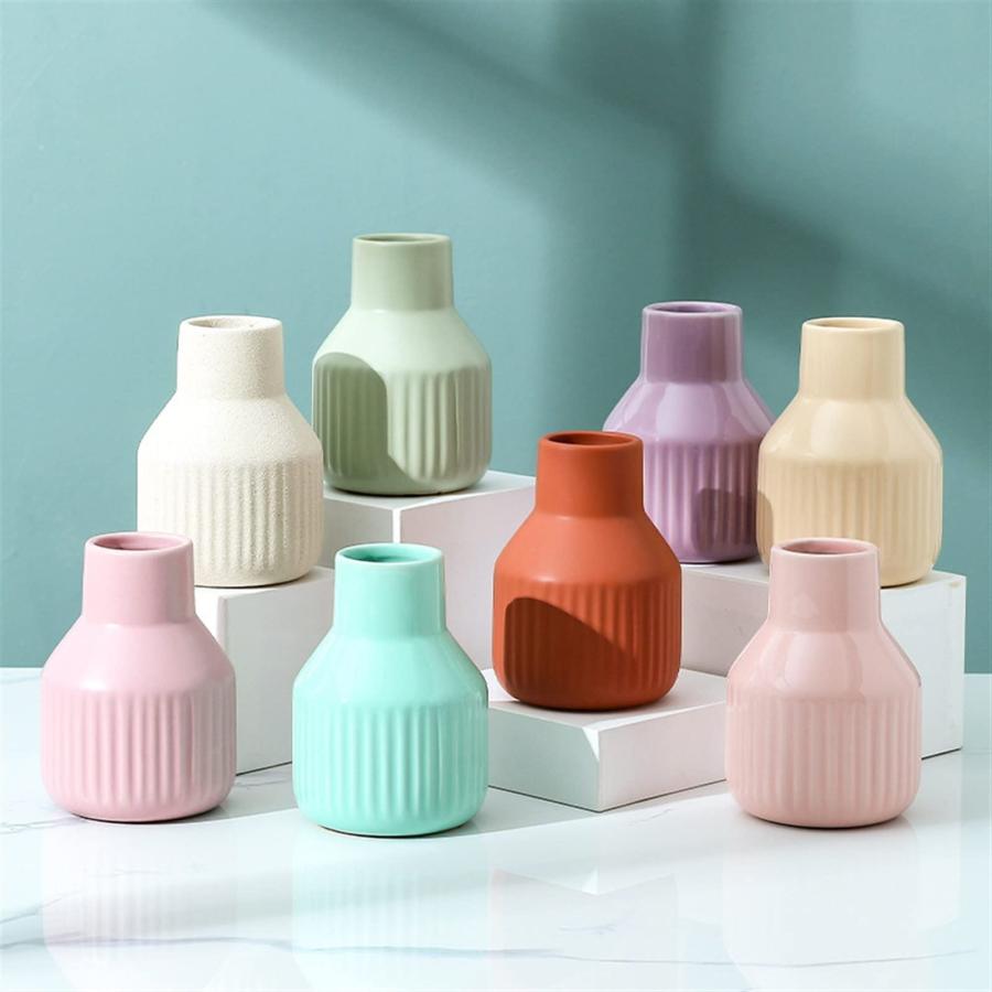 【並行輸入品】花瓶 北欧シンプルなセラミック花瓶クリエイティブドライフラワーアレンジメント家庭用リビングルームダイニングテーブル寝室の装飾花瓶_9