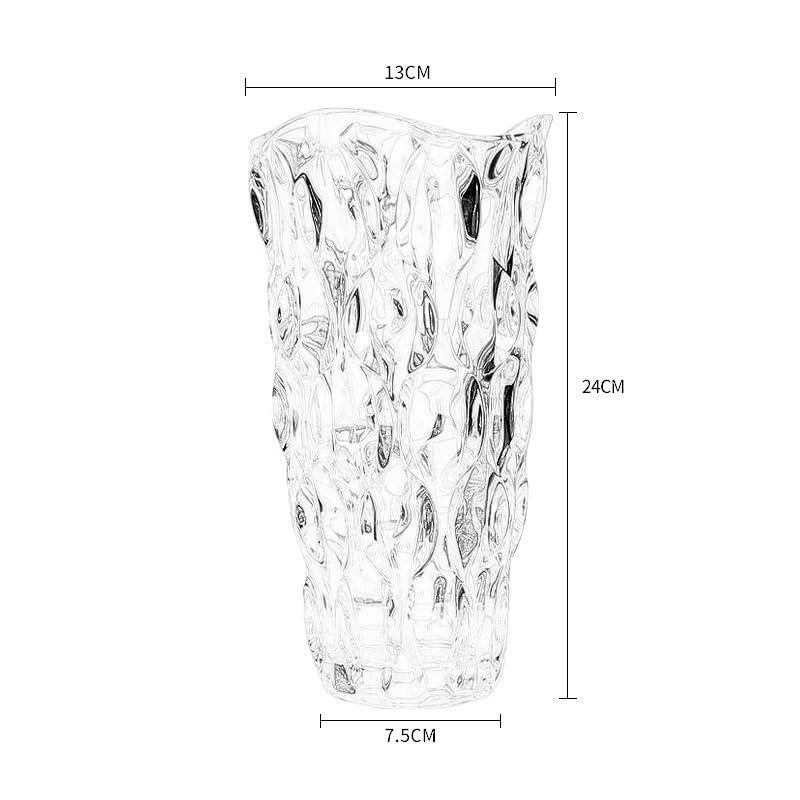 【並行輸入品】European Diamond Faceted Crystal Plant Flowers Vase Decorative T_2