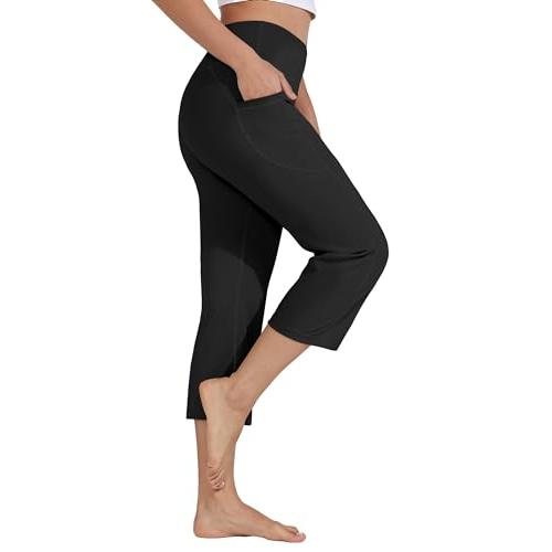 【並行輸入品】Willit Women's Yoga Capris Pants High Waist Leggings Crop Straig_7