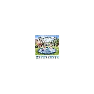 【並行輸入品】Growsland 4イン1 ノンスリップスプラッシュパッド 子供と犬用 80インチ 特大スプリンクラー 子供用屋外スプリンクラーの画像