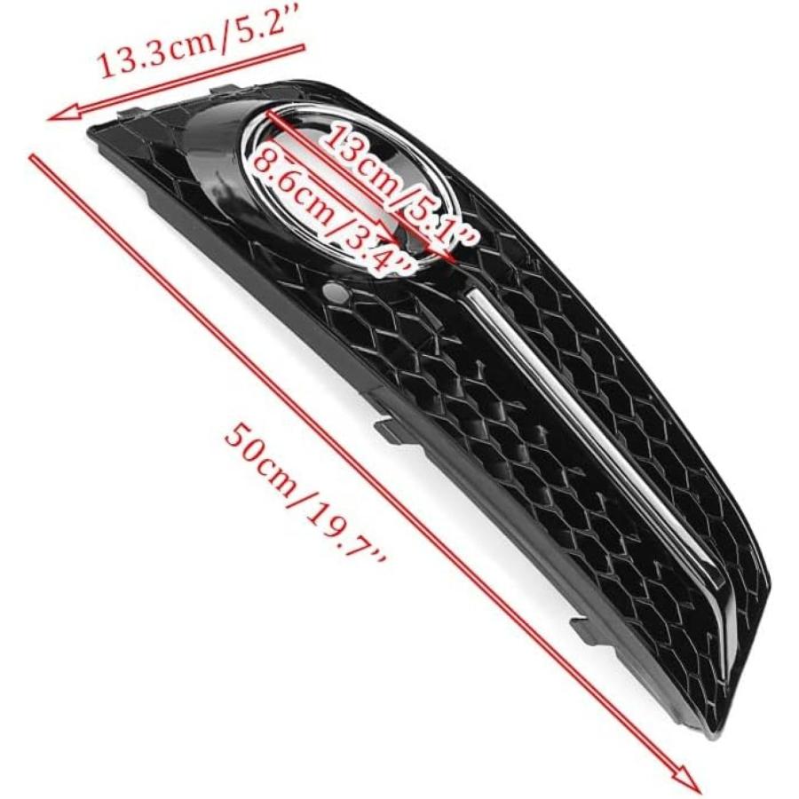 【並行輸入品】GAFENO 車のフロントバンパーフォグライトカバーフォグランプグリルベゼル外装部品フォグライトカバーアウディ A4 B8 2_6