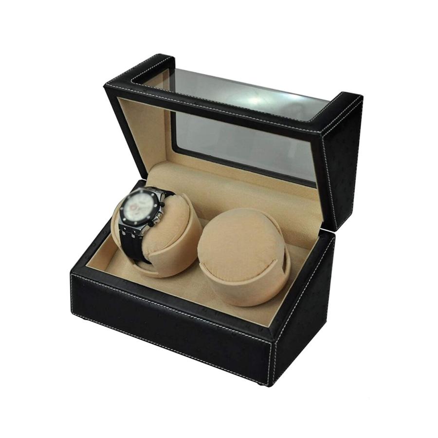 【並行輸入品】Watches and Jewelry Automatic Double Watch Winder, PU Leather, 4の画像