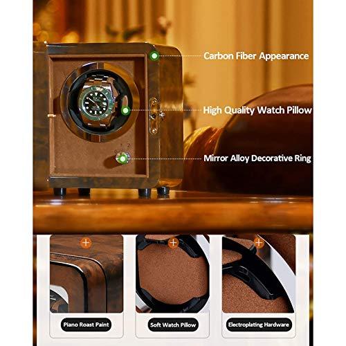 【並行輸入品】Watch Winders Brown Wooden Watch Shaker Mechanical Watch Automatの画像