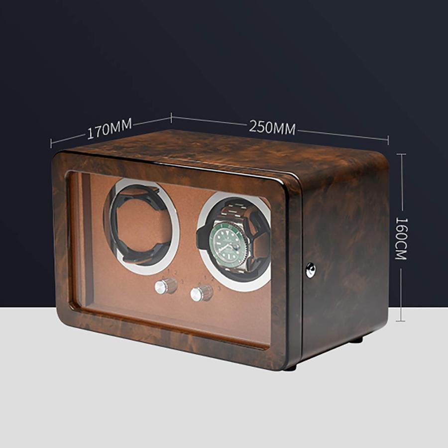 【並行輸入品】Watch Winders Brown Wooden Watch Shaker Mechanical Watch Automatの画像