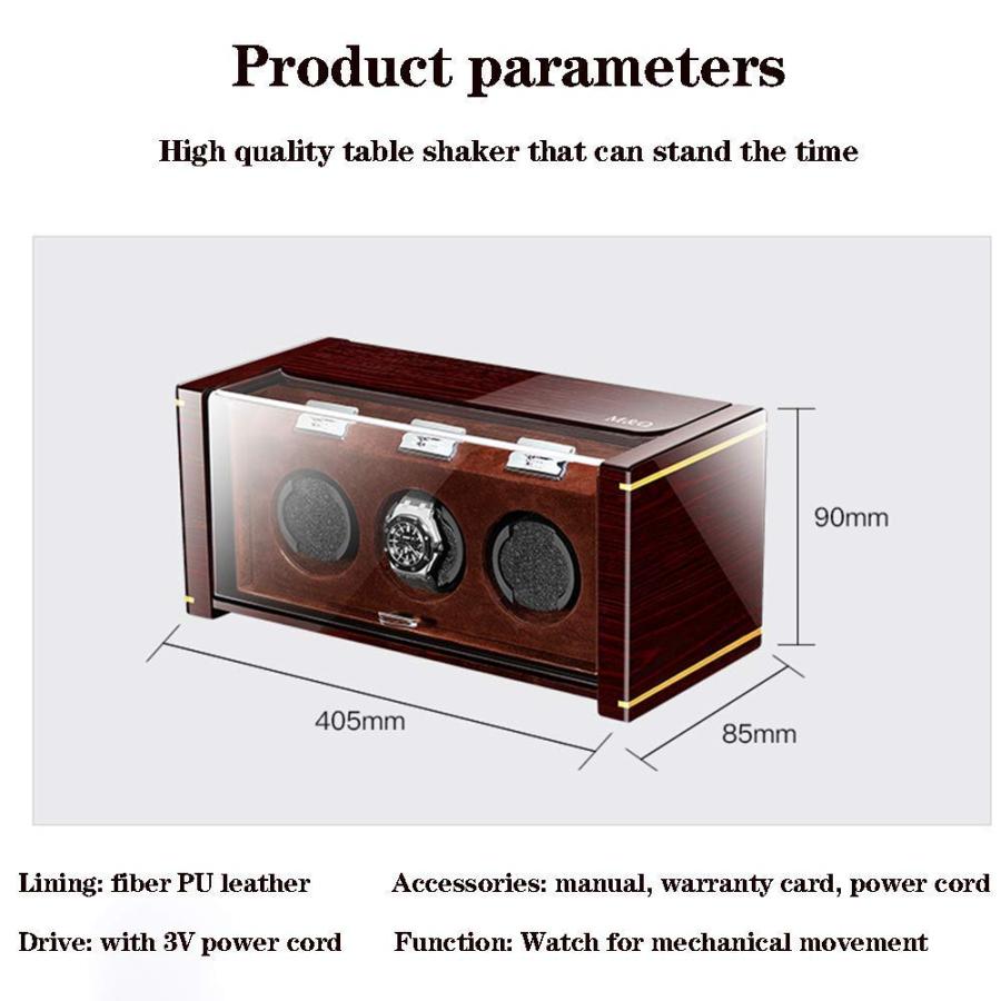 【並行輸入品】Watch Winder,Automatic Watch Winder Velvet Lining Triple Watch W_6